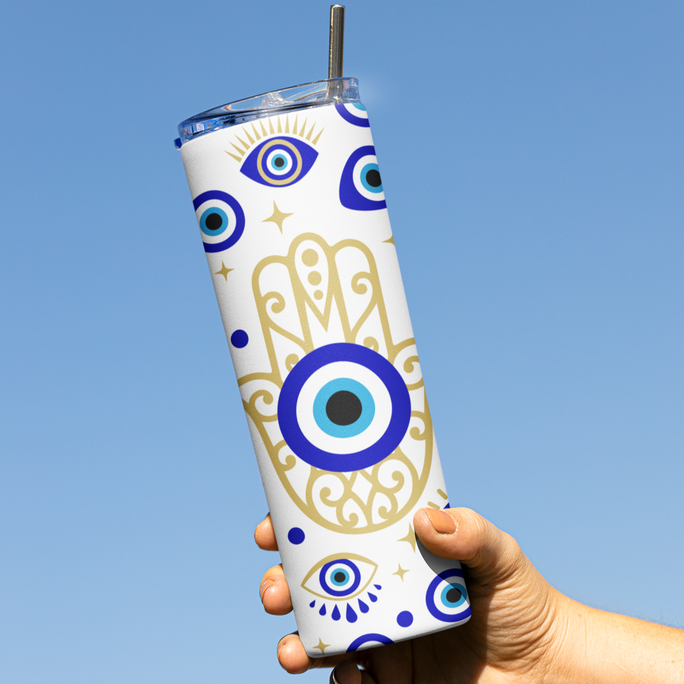 Evil eye tumbler 20 oz tumbler Insulated tumbler
