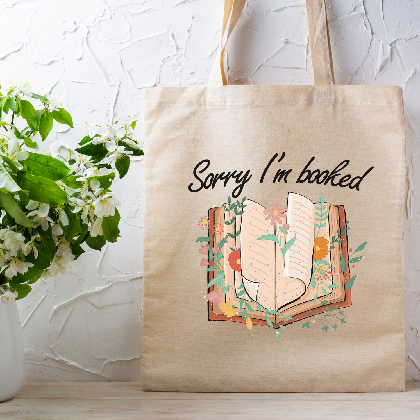 Sorry I’m Booked Canvas Tote Bag