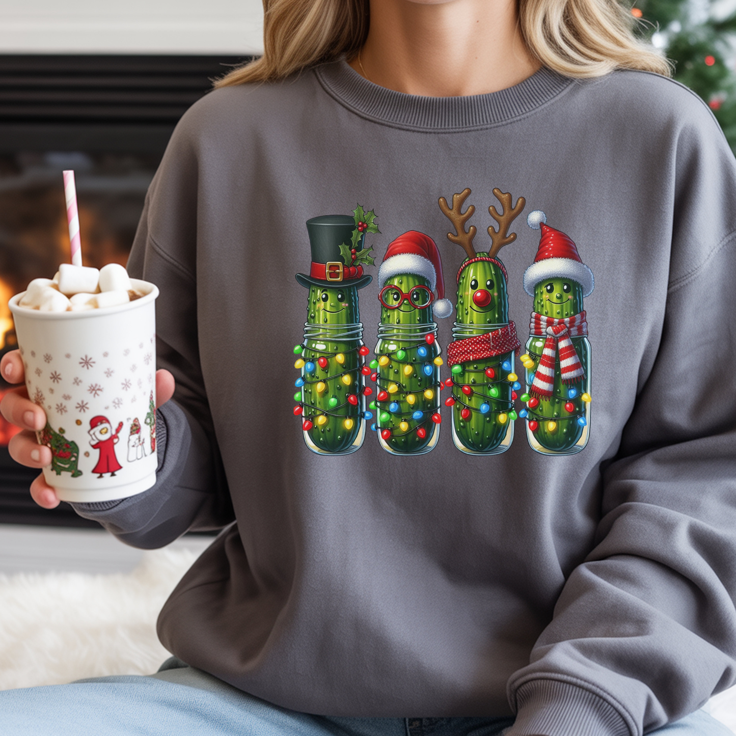 Christmas Pickles Festive Sweater
