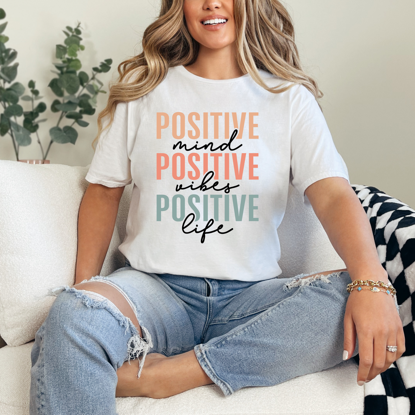 positive quotes white tshirt