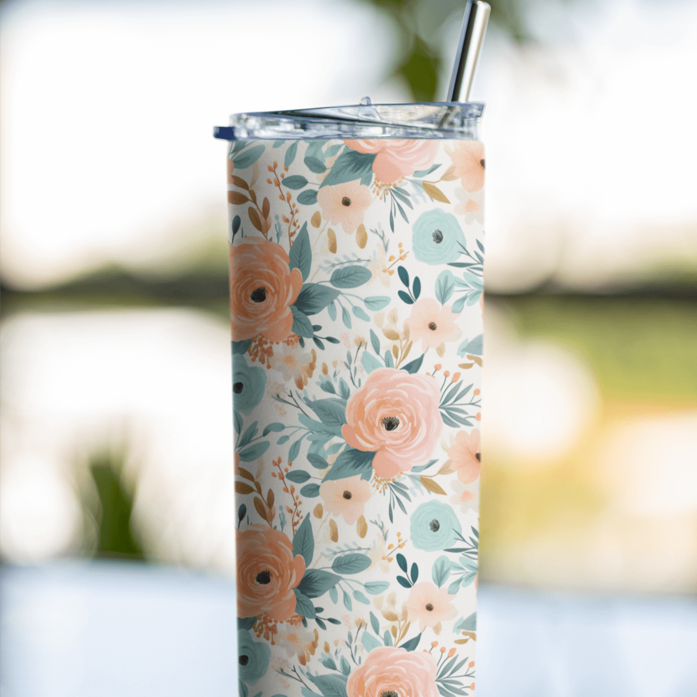 Mama Floral Tumbler - the perfect addition to your daily routine! With its beautiful floral design and convenient straw, this 20oz tumbler is a must-have for anyone who loves stylish and practical accessories.