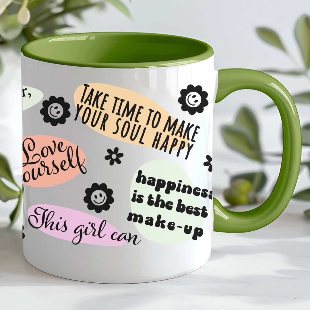  Affirmation Positive Mug – Uplifting 11oz Coffee Cup for Daily Motivation
