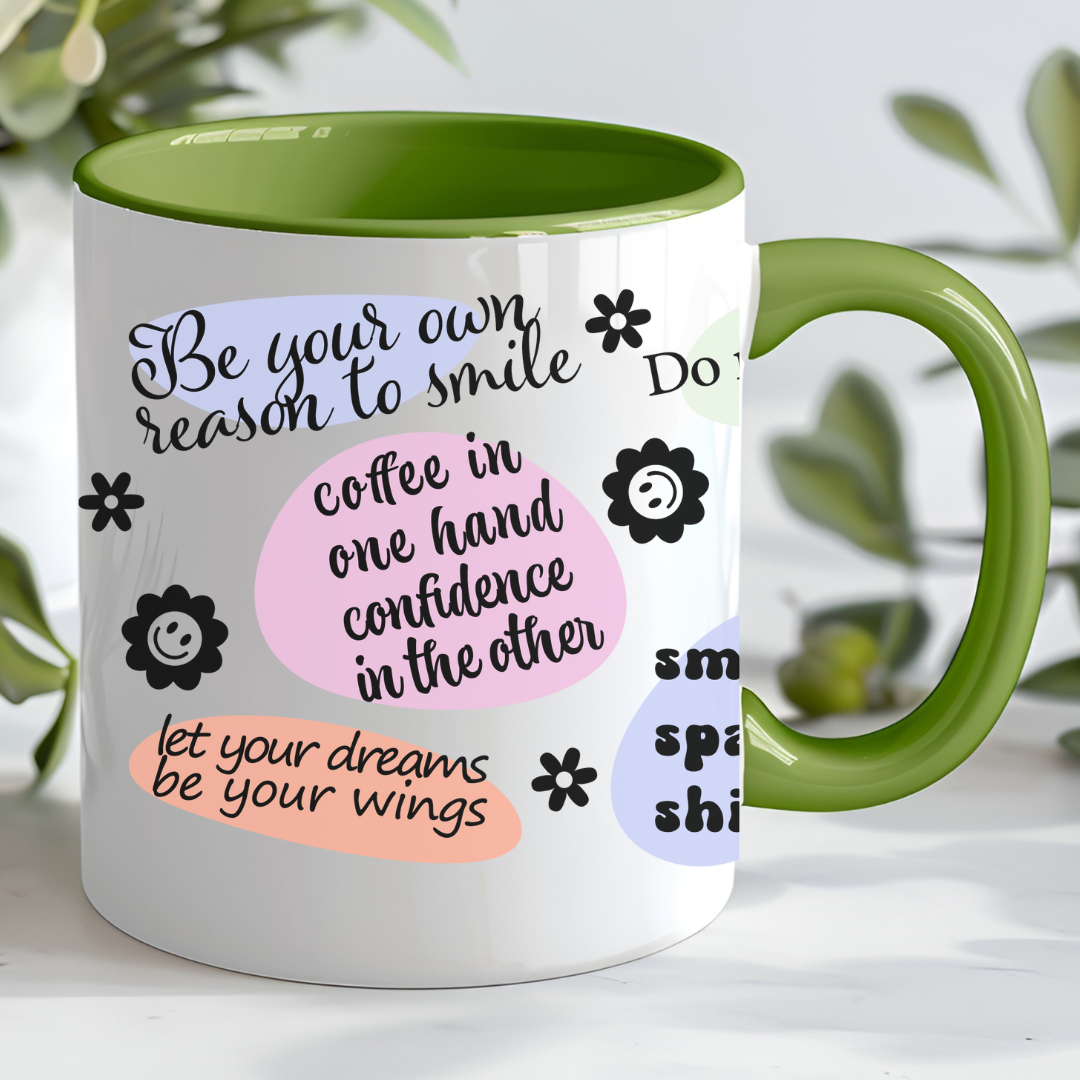  Affirmation Positive Mug – Uplifting 11oz Coffee Cup for Daily Motivation