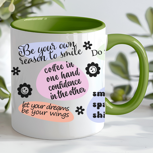  Affirmation Positive Mug – Uplifting 11oz Coffee Cup for Daily Motivation