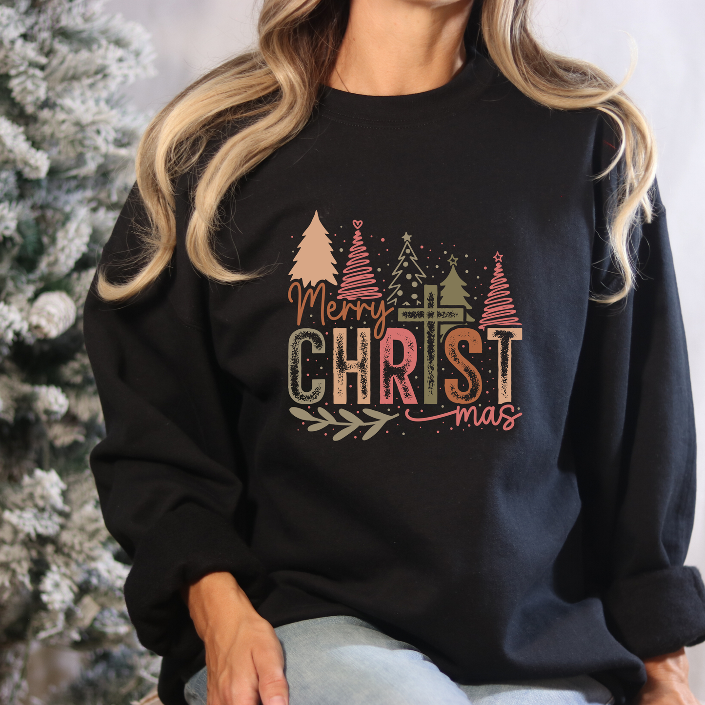 Christian Christmas Sweater – Black