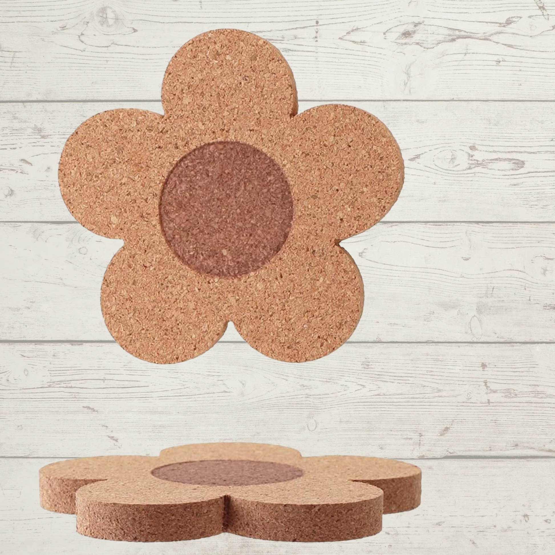 Beautiful Design: Features flower patterns. Eco-Friendly: Made from natural cork material. Protective Surface: Guards your table against spills and scratches. Durable and Absorbent: Long-lasting and absorbs moisture effectively. Easy to Clean: Simple maintenance with a quick wipe.