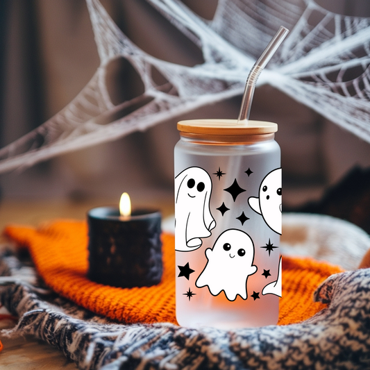 Ghost Glass Tumbler 16 oz 