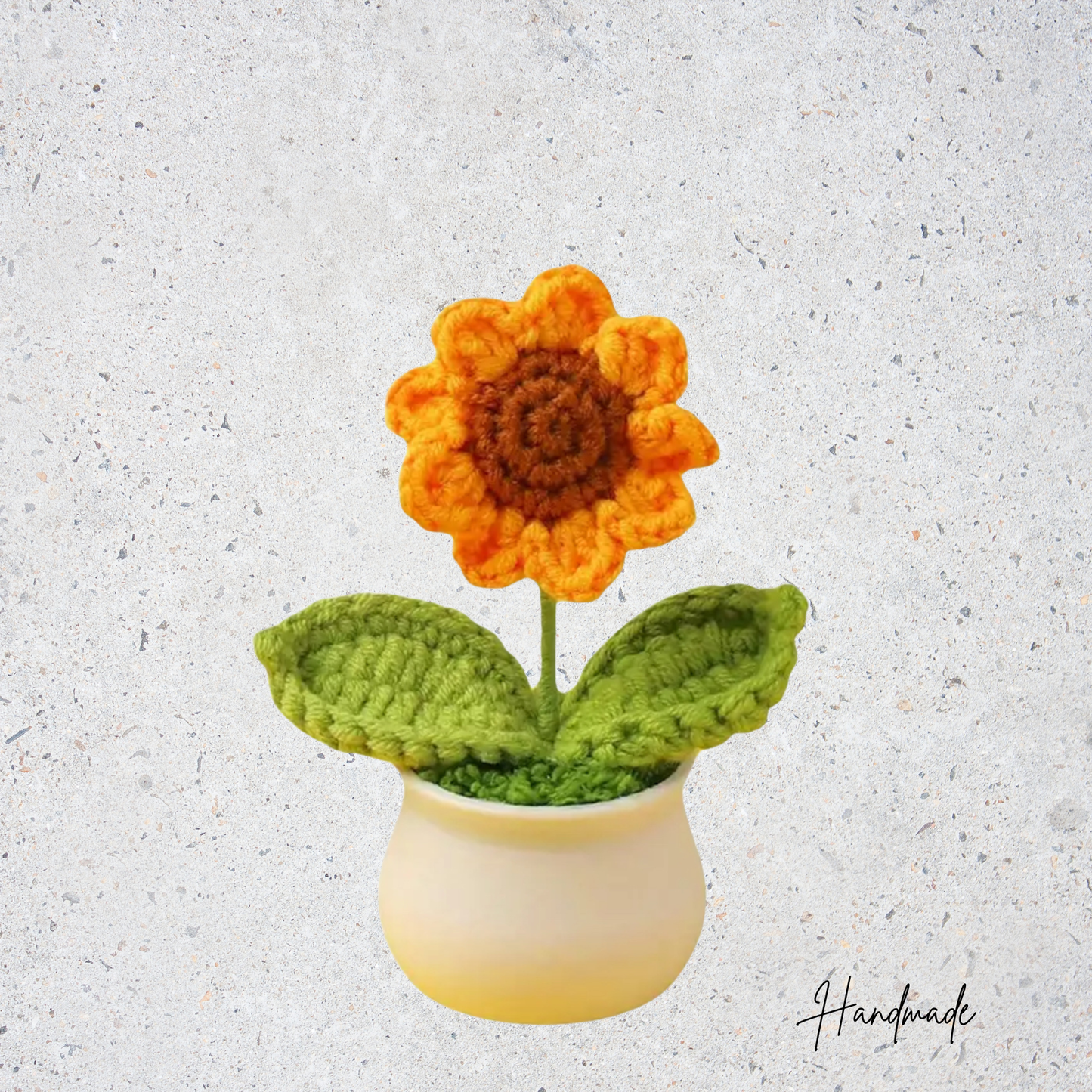 Handmade Crochet Flower in Pot