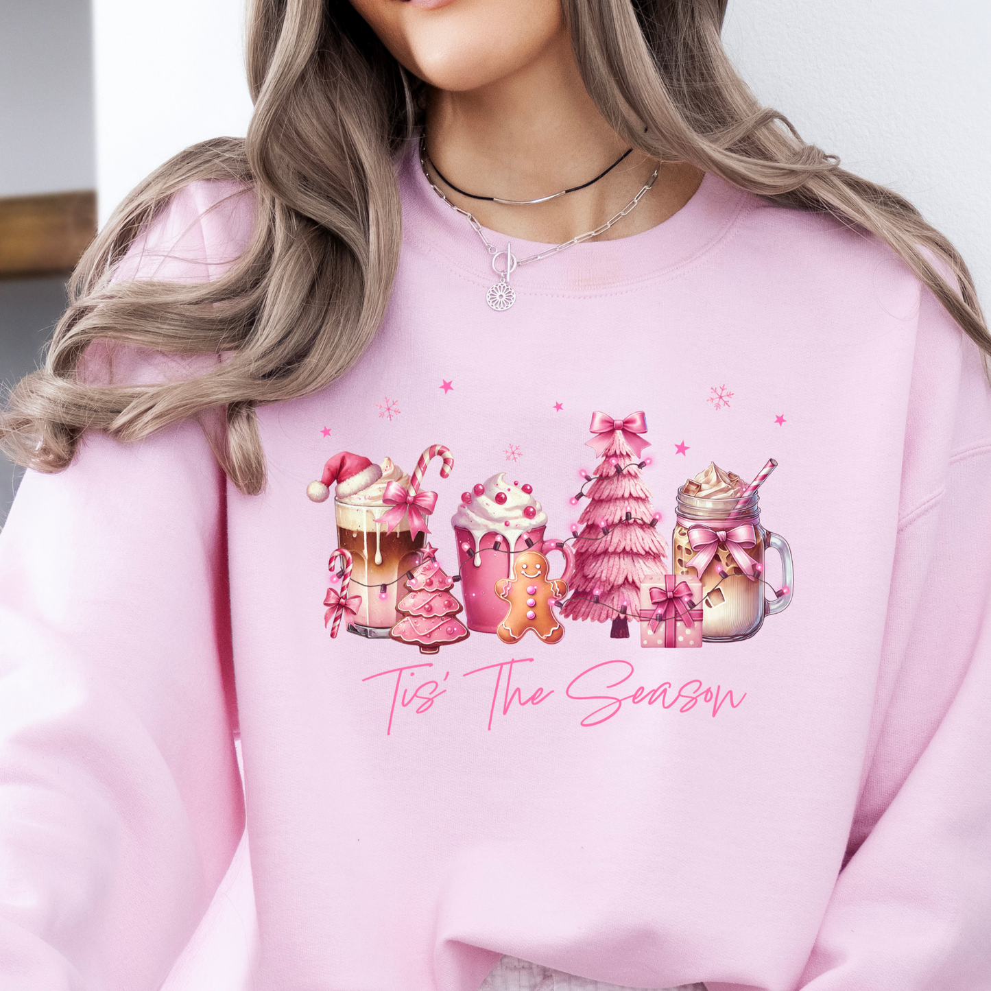 Pink Festive Christmas Sweater – Cute & Cozy
